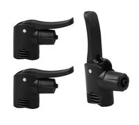 SHERCHPRY Lot de 3 Embouts de Pompe à Vélo Double Tête Adaptateurs Compatibles Valves Fine et Standard Accessoires Légers en Plastique Noir pour Gonflage Vélo Moto et Voiture
