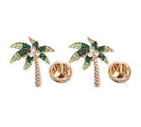 SHERCHPRY Lot de 3 Épingles en Alliage D'arbre de Cocotier, Décorations Élégantes pour Vêtements, Accessoire Délicat pour Fêtes et Célébrations
