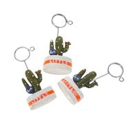 SHERCHPRY Lot de 3 Set de Porte-cartes Mini Cactus en Résine et Métal, Clips Mémo Décoratifs pour Bureau et Maison, Support Multifonction pour Photos, Cartes et Numéros de Table,