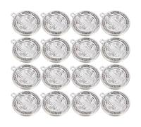 SHERCHPRY Lot de 30 Pendentifs Médailles en Métal de Saint Benoît Argenté Breloques Catholiques pour Chapelet Médailles de Protection Religieuses Vintage Accessoires pour Création de