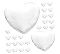 SHERCHPRY Lot De 30 Perles En Verre Transparent Pour Ongles Cœur, Nuancier Ongles, Planche D’entraînement Nail Art Pour Débutants, Présentation Couleurs Vernis, Manucure Professionnelle