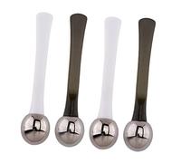 SHERCHPRY Lot De 4 Applicateurs De Crème Yeux En Alliage De Zinc 9 Cm Mini Masseur Oculaire Femmes Soin Visage Massage Quotidien