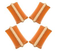 SHERCHPRY Lot de 4 Peignes Antipelliculaires en Bambou, Double Face à Dents Fines, Peignes Multi-usages pour Cuir Chevelu Sec et Sujets aux Pellicules, Couleur Beige Clair, Soins