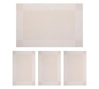 SHERCHPRY Lot de 4 Tapis de Manucure Tissés Blancs, Repose-mains Portable Antidérapant pour Nail Art, Tapis de Protection Lavable pour Table de Prothésistes Ongulaires, Support