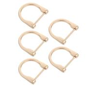SHERCHPRY Lot de 5 Boucles Métalliques en Alliage Doré Clair 246X274 MM Anneaux de Fer à Cheval pour Paquet à Main Ceintures Valises et Loisirs Créatifs Fixation Démontable Robuste