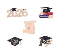 SHERCHPRY Lot de 5 Broches Émaillées de Remise de Diplômes 2026, Badges à Épingle en Alliage de Zinc, Décoration Commémorative Légère et Compacte pour Cérémonie et Tenue de Diplômé