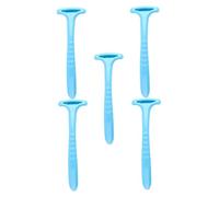 SHERCHPRY Lot De 5 Grattoirs à Pieds Bleus Compacts, Tondeuses Double Usage Pour Élimination Des Peaux Mortes Et Épilation Des Jambes, Outil De Soin Pratique Antidérapant Pour Pédicure à Domicile