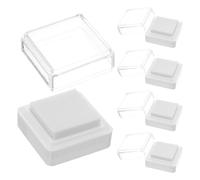 SHERCHPRY Lot de 5 Tampons Encreurs Vierges en Éponge Haute Densité Réutilisables Format Carré Tampons Artisanaux DIY pour Empreintes Digitales Bureau et Loisirs Créatifs Couleurs