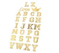 SHERCHPRY Lot de 56 Patchs Thermocollants à Broder en Tissu Lettres Dorées à Paillettes Patchs pour Vêtements Paquet et Chapeaux à Coudre et Repasser pour Décoration et Réparation