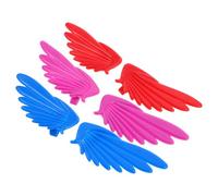 SHERCHPRY Lot de 6 Breloques Ailes de Patins à Roulettes en Plastique, Petites Ailes Colorées Rouge, Bleu et Rose pour Chaussures de Roulettes, Accessoire Décoratif Léger pour Parcs