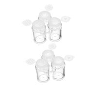 SHERCHPRY Lot de 6 Flacons Poudre Cosmétique 10 Ml Mini Tamis et Couvercle Charnière, Réservoirs Vides pour Femmes, Voyage Maquillage Portable, Compartiments 12, 3 et 1 Trous