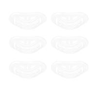 SHERCHPRY Lot de 6 Mentonnières Transparentes en Polypropylène pour Casque de Vélo Sport Accessoires Universels de Protection du Menton Coussinets Ergonomiques et Résistants Adaptés