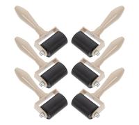 SHERCHPRY Lot de 6 Rouleaux Brayer pour Gravure en Caoutchouc et Plastique Rouleaux D’Estampage Compacts et Légers Outils D’Impression pour Loisirs Créatifs et Art Plastique
