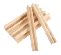 SHERCHPRY Lot de 6 Supports en Bois pour Train Mexicain, Plateaux à Dominos Lettres Anglaises, Porte-jeu de Cartes Polyvalent pour Loisirs Créatifs, Accessoires de Jeux de Société