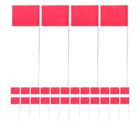 SHERCHPRY Lot de 60 Mini-Drapeaux de Marquage Rouges avec Piquets en Fil d'Acier pour Irrigation Balisage de Pelouse et Aménagement Paysager Résistants et Faciles à Installer en