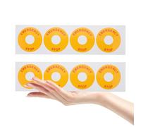 SHERCHPRY Lot de 8 Autocollants D’Arrêt D’Urgence en Anglais Autocollants D’Avertissement pour Équipements Électriques Adhésifs Solide et Résistants pour Sécurité Industrielle et Sites