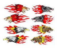 SHERCHPRY Lot de 8 Autocollants Réfléchissants Voiture, Motifs Aigle, Lionceau, Loup et Guépard, Vinyle Solide, Décoration Extérieure Véhicule, Adhérence Forte, Accessoires Auto Tendances