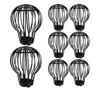 SHERCHPRY Lot de 8 Crapaudines Gouttière en Plastique Noir, Protections de Canalisation Légères et Faciles à Nettoyer pour Jardins et Lieux Feuilles Tombées