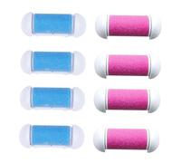 SHERCHPRY Lot De 8 Têtes De Rouleaux De Pédicure Électroniques, 4 Roses Et 4 Bleues, Accessoire De Remplacement Pour Limes à Pieds Adaptées Au Soin Des Pieds Morts Et Rugueux