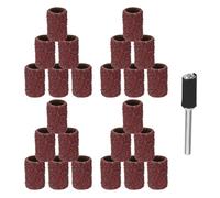 SHERCHPRY Manchons de Ponçage 80 pour Outils Rotatifs 100 Bandes Abrasives pour Ponceuse à Tambour Accessoires de Polissage Métal et Bois Mini Tambours pour Sculpture et Finition Précise