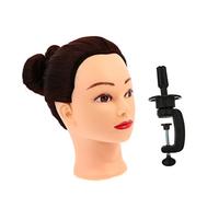 SHERCHPRY Mannequin pour Coiffeurs Cheveux Longs Synthétique pour Entraînement Coiffure pour Apprentissage Pratique des Techniques de Coiffure Pratique pour Salons et Étudiants