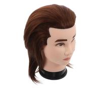 SHERCHPRY Mannequin Tête Homme pour Pratique Coiffure Tête Entraînement avec Cheveux Naturels pour École de Beauté Salon et Apprentissage Barbier