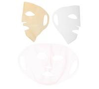 SHERCHPRY Masque Facial en Silicone Réutilisable 3Pcs Couvre-Masque Hydratant Fixation Crochet d'Oreille pour Soins de Peau Masque Anti-Déplacement Accessoire Beauté