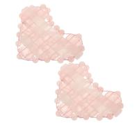 SHERCHPRY Masque Pour Yeux Quartz Rose Forme De Cœur Pour Soins Visage Et Voyage Relaxant Et Apaisant