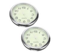SHERCHPRY Mini-Horloge Électronique Quartz pour Voiture 4 CM Horloge Autocollante Lumineuse pour Tableau de Bord Lot de 2 Accessoire Pratique pour Véhicule