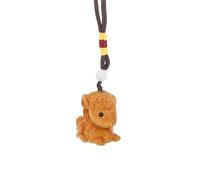 SHERCHPRY Mini Pendentif Cheval Miniature en Bois Naturel Sculpté, Charm Décoratif Feng Shui pour Paquet et Porte-Clés, Figurine de Cheval du Zodiaque Chinois 2026, Sculpture Artisanale
