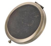 SHERCHPRY Miroir De Poche Compact en Métal Rétro Petit Format Pliable pour Se Maquiller Au Quotidien Paquet à Main Portable