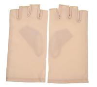 SHERCHPRY Mitaines Anti-uv Sans Doigts Pour Manucure Gel Taille Unique Protection Mains Femmes Séchage Vernis Nail Art Confort Extensible Beige Pour Lampe Uv