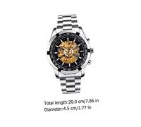 SHERCHPRY Montre Mécanique Squelette Automatique pour Homme Design Vintage Analogique Bracelet Acier Inoxydable Durable et Lumineuse Montre Daffaires et Casual