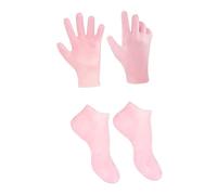 SHERCHPRY Moufles Hydratants Anti-Crevasses et Chaussettes Exfoliantes 2 Confortables et Élastiques Soin des Pieds et Mains Utilisation Nocturne Réparateurs pour Peau Sèche