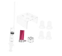 SHERCHPRY Moule à Rouge à Lèvres Diy 7 Pièces 4 Embouts En Silicone, Support Quadripode En Aluminium, Anneau De Démoulage Accessoires Pour Fabrication De Cosmétiques Maison