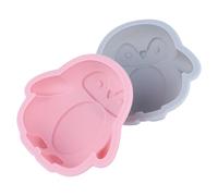 SHERCHPRY Moules à Gâteau Couleur Aléatoire en Silicone Lot de 2 Forme Pingouin, Flexibles et Résistants Four, pour Pâtisserie Originale et Décoration Créative