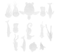SHERCHPRY Moules pour Remplissage 3D en Plastique Flexible Set Océan Formes Marines Moules pour Fabrication Bijoux et Colliers Outils Création Artisanale