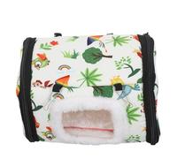 SHERCHPRY Nid Douillet pour Petits Oiseaux en Coton Vert Clair, Hamac Suspendu Facile à Entretenir Design Interactif Externe pour Cage à Oiseaux Hiver