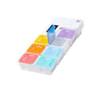 SHERCHPRY Organiseur De Remède Électronique Détachable 7 Cases Hebdomadaire Trousse à Remède Compacte Minuterie Rappel Étanche Usage Domestique Portable Pour Mémoire Fragile