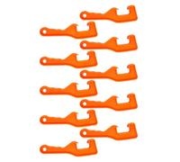 SHERCHPRY Ouvre-seau Orange en Plastique Robuste, Lot de 10 Clés pour Ouvrir Couvercles de Pots de Peinture D’un Gallon, Outil Professionnel Réutilisable pour Seaux Industriels