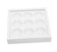 SHERCHPRY Palette de fards à paupières vide support de fard à paupières cas de fard à paupières unique palette de maquillage de voyage petits contenants porte-palette Plastique blanche