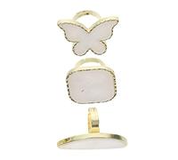 SHERCHPRY Palette de Mélange pour Nail Art Bague 3 Pièces Abs Solide Multi-formes Professionnelle et Personnelle pour Création Couleurs Onglerie