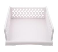 SHERCHPRY Panier de Rangement à Tiroirs Empilable en Plastique Gris Grand Format Bas Organiseur pour Vêtements et Accessoires pour Dressing Placard et Maison Boîte de Rangement