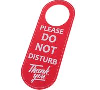 SHERCHPRY Panneau de Porte « Ne Pas Déranger » Double Face en Cuir Rouge 225 X 85 CM Indicateur de Porte pour Bureau Hôtel et Réunion Panneau Suspendu Pratique et Recyclable