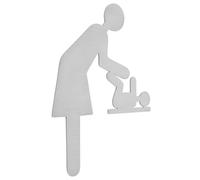 SHERCHPRY Panneau Inox Brossé pour Espace de Change Bébé Panneau Toilettes Publiques Multifonction Signalétique Hygiène Salle de Bain Identification Professionnelle pour Restaurants et