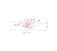 SHERCHPRY Peigne à Cheveux Cristal pour Mariage Pince Latérale Strass pour Mariée Accessoires de Coiffure Rose pour Demoiselles Honneur