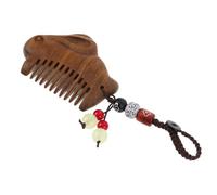 SHERCHPRY Peigne Bois de Santal Sculpté avec Pochette Peigne de Voyage Compact Style Chinois Accessoire de Poche pour Femmes