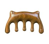 SHERCHPRY Peigne de Massage en Bois Naturel 5 Dents Petit Format Léger Outil Pratique pour Massage du Cuir Chevelu Bien-être Corporel Usage Personnel et Présent Chevelu Créatif