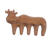 SHERCHPRY Peigne De Vache De Massage Brosse Démêlante Masseur Brosse à Cheveux Démêlante Peigne De Massage Scalping Peigne De Massage Du Cuir Chevelu Coffee Bois