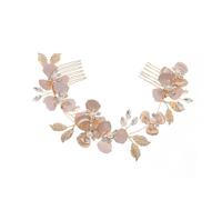 SHERCHPRY Peigne Floral de Mariage et Perles Accessoire de Cheveux Élégant pour Mariée et Demoiselle Bandeau Tête Style et Oriental